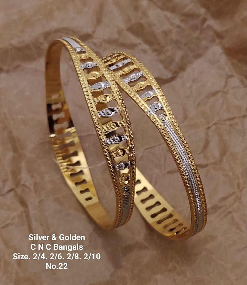 Silver And Golden Fancy Designer Bangles Catalog
